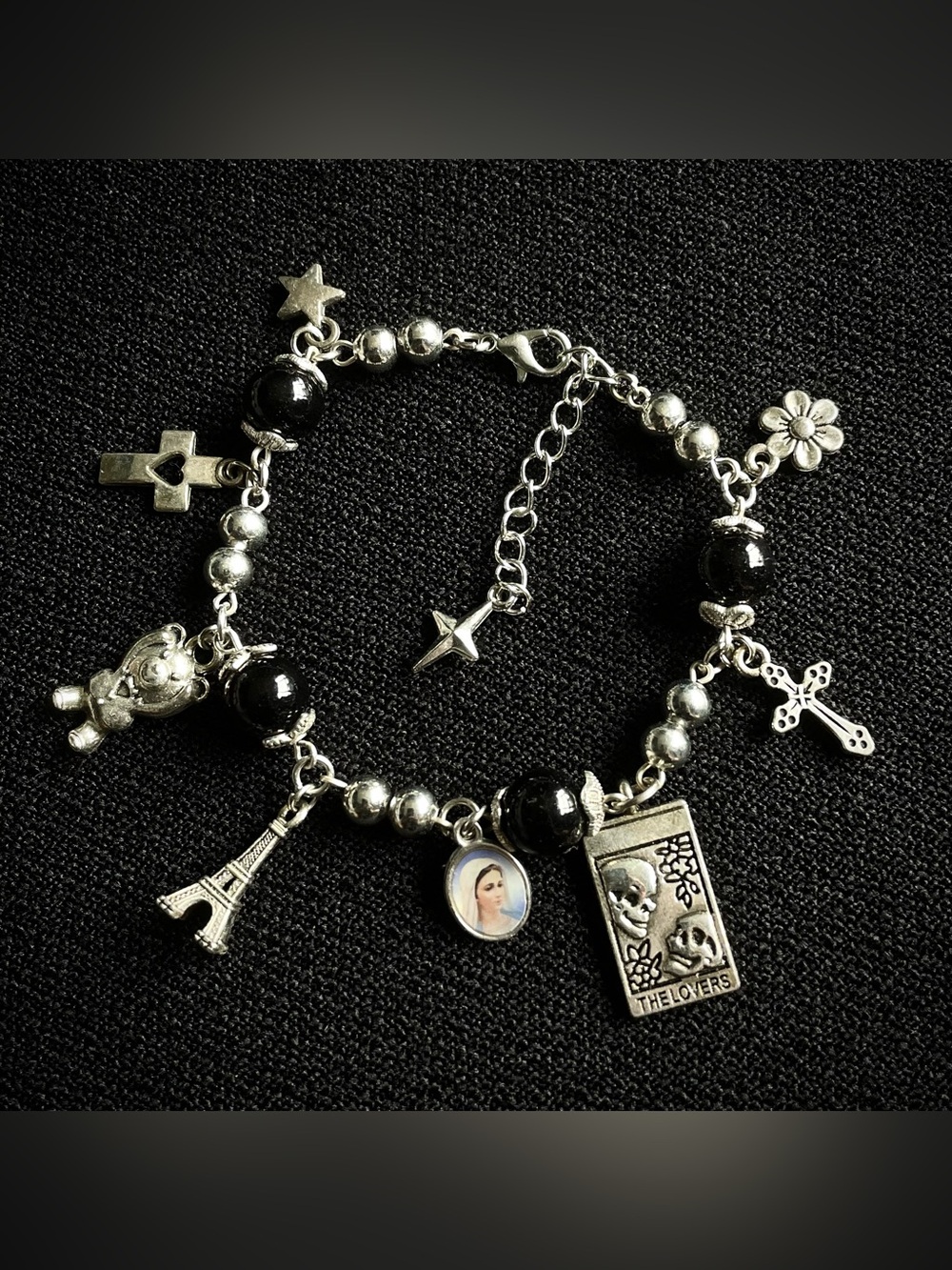 Romantic Goth Charms Bracelet